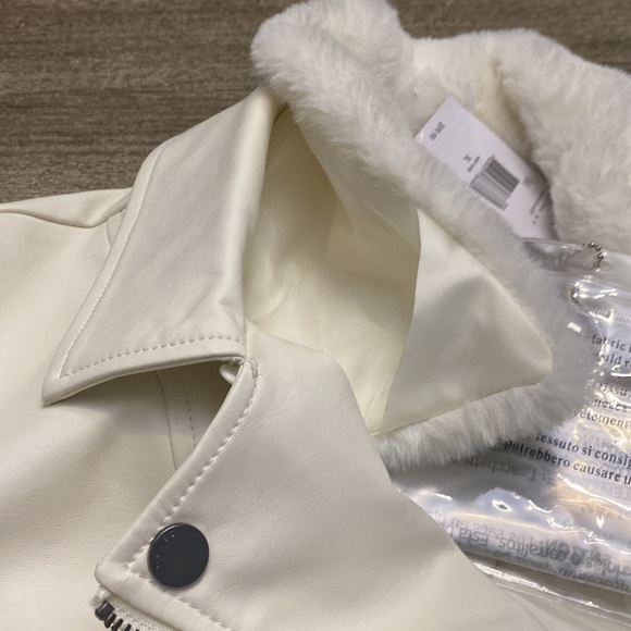 Guess leather Milky white AAmina Pu jacket - Picture 11 of 16